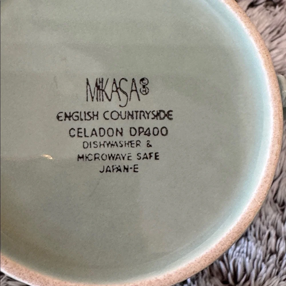 Mikasa English‎ Countryside Celadon DP400 Japan-E Set of 5 Green Tea Cups Mugs